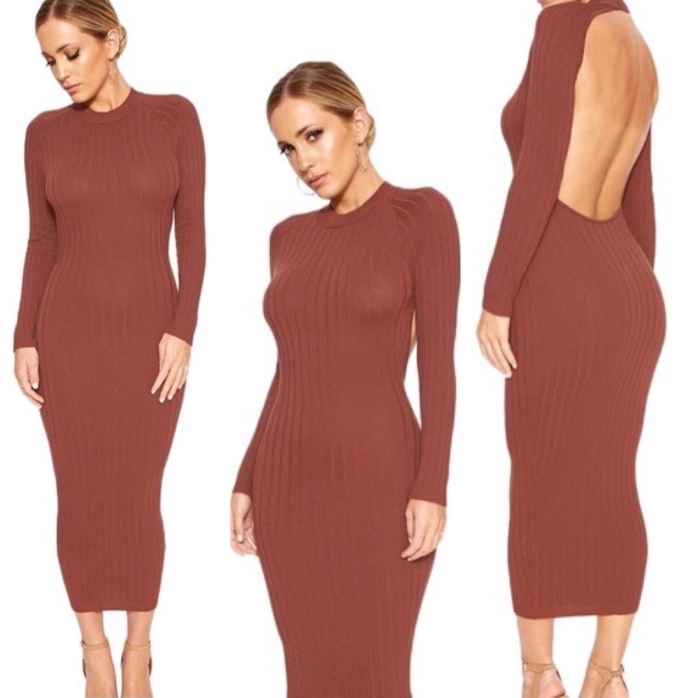 Leave the Drama Behind Dress- Mocha, Creme
